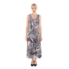 Shiny Abstract Sleeveless Maxi Dress by ugoarts