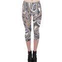 Shiny Abstract Capri Leggings  View1