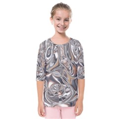 Shiny Abstract Kids  Quarter Sleeve Raglan Tee