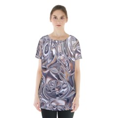 Shiny Abstract Skirt Hem Sports Top by ugoarts