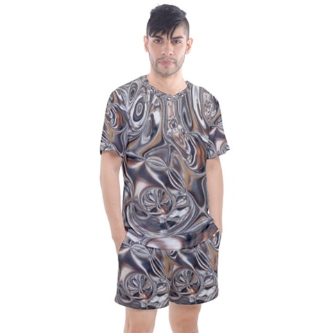 Shiny Abstract Men s Mesh Tee And Shorts Set by ugoarts