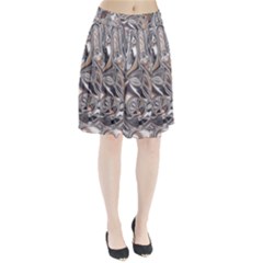 Shiny Abstract Pleated Skirt