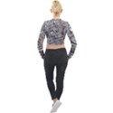 Shiny Abstract Long Sleeve Cropped Velvet Jacket View2