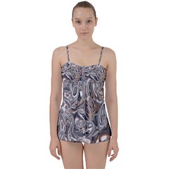 Shiny Abstract Babydoll Tankini Set by ugoarts