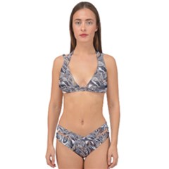 Shiny Abstract Double Strap Halter Bikini Set by ugoarts