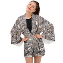 Shiny Abstract Long Sleeve Kimono by ugoarts