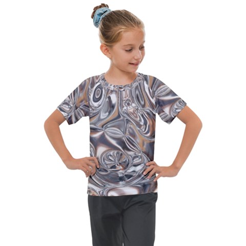 Shiny Abstract Kids  Mesh Piece Tee by ugoarts