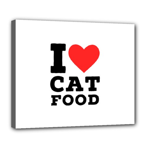 I Love Cat Food Deluxe Canvas 24  X 20  (stretched) by ilovewhateva