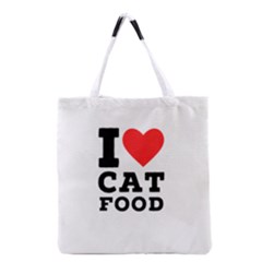 I Love Cat Food Grocery Tote Bag by ilovewhateva