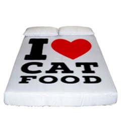 I Love Cat Food Fitted Sheet (king Size)