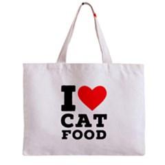 I Love Cat Food Zipper Mini Tote Bag by ilovewhateva