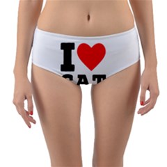 I Love Cat Food Reversible Mid-waist Bikini Bottoms by ilovewhateva