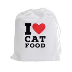 I Love Cat Food Drawstring Pouch (2xl) by ilovewhateva