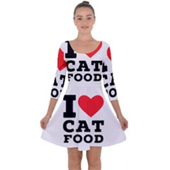 I Love Cat Food Quarter Sleeve Skater Dress by ilovewhateva