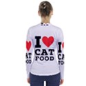 I love cat food V-Neck Long Sleeve Top View2