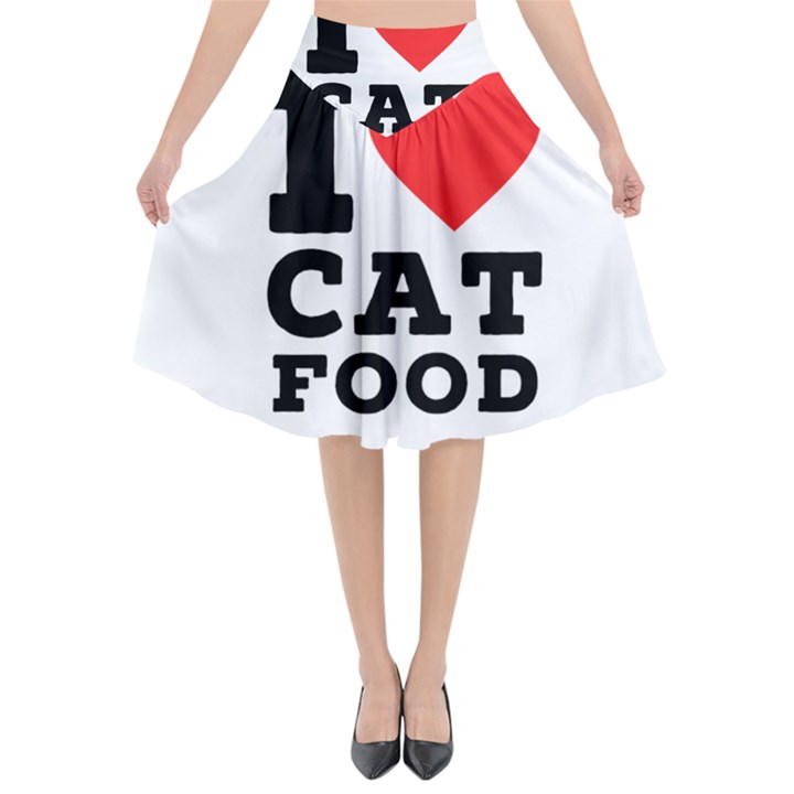 I love cat food Flared Midi Skirt