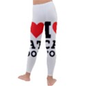 I love cat food Kids  Lightweight Velour Leggings View4