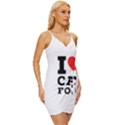 I love cat food Wrap Tie Front Dress View3