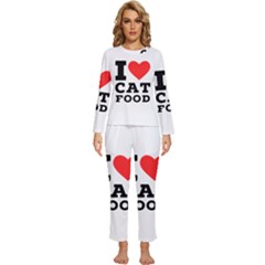 I Love Cat Food Womens  Long Sleeve Lightweight Pajamas Set by ilovewhateva