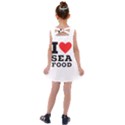 I love sea food Kids  Cross Back Dress View2