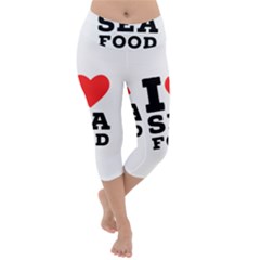 I Love Sea Food Lightweight Velour Capri Yoga Leggings by ilovewhateva