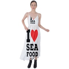 I Love Sea Food Tie Back Maxi Dress by ilovewhateva