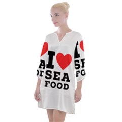 I Love Sea Food Open Neck Shift Dress by ilovewhateva