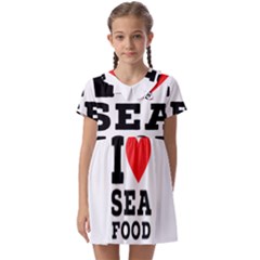 I Love Sea Food Kids  Asymmetric Collar Dress by ilovewhateva