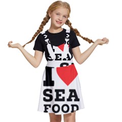 I Love Sea Food Kids  Apron Dress by ilovewhateva