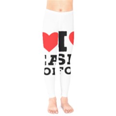 I Love Sea Food Kids  Classic Winter Leggings by ilovewhateva