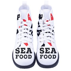 I Love Sea Food Kid s High-top Canvas Sneakers by ilovewhateva