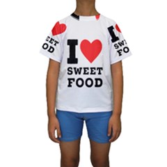 I Love Sweet Food Kids  Short Sleeve Swimwear by ilovewhateva