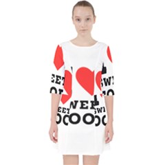 I Love Sweet Food Quarter Sleeve Pocket Dress by ilovewhateva