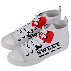 I Love Sweet Food Women s Mid-top Canvas Sneakers by ilovewhateva