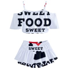 I Love Sweet Food Kids  Off Shoulder Skirt Bikini by ilovewhateva