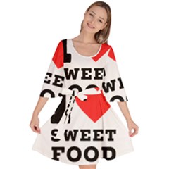 I Love Sweet Food Velour Kimono Dress by ilovewhateva