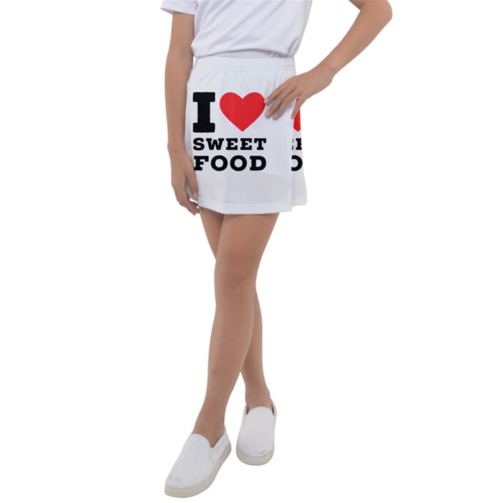 I love sweet food Kids  Tennis Skirt