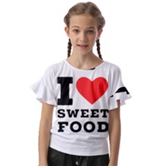 I Love Sweet Food Kids  Cut Out Flutter Sleeves