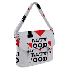 I Love Salty Food Buckle Messenger Bag