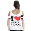 I love salty food Butterfly Sleeve Cutout Tee  View2