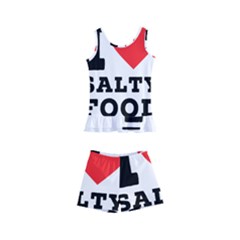 I Love Salty Food Kids  Boyleg Swimsuit by ilovewhateva