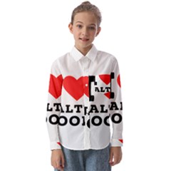 I Love Salty Food Kids  Long Sleeve Shirt by ilovewhateva