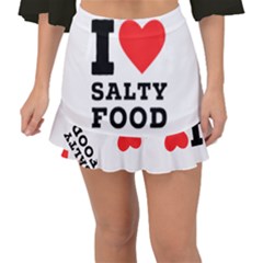 I Love Salty Food Fishtail Mini Chiffon Skirt by ilovewhateva