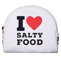 I Love Salty Food Horseshoe Style Canvas Pouch by ilovewhateva