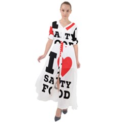 I Love Salty Food Waist Tie Boho Maxi Dress by ilovewhateva