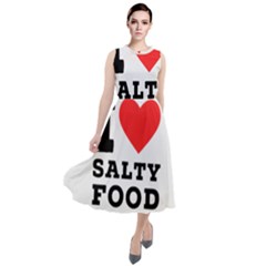 I Love Salty Food Round Neck Boho Dress by ilovewhateva