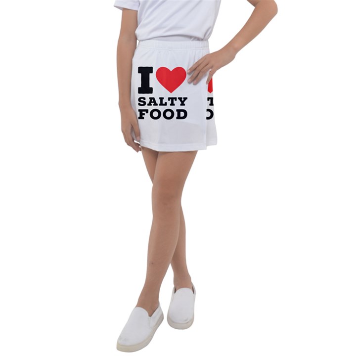 I love salty food Kids  Tennis Skirt