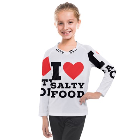 I Love Salty Food Kids  Long Mesh Tee by ilovewhateva