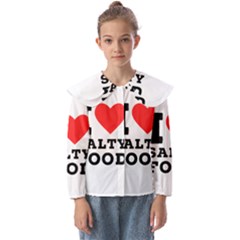 I Love Salty Food Kids  Peter Pan Collar Blouse by ilovewhateva