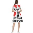 I love salty food Short Sleeve Waist Detail Dress View2